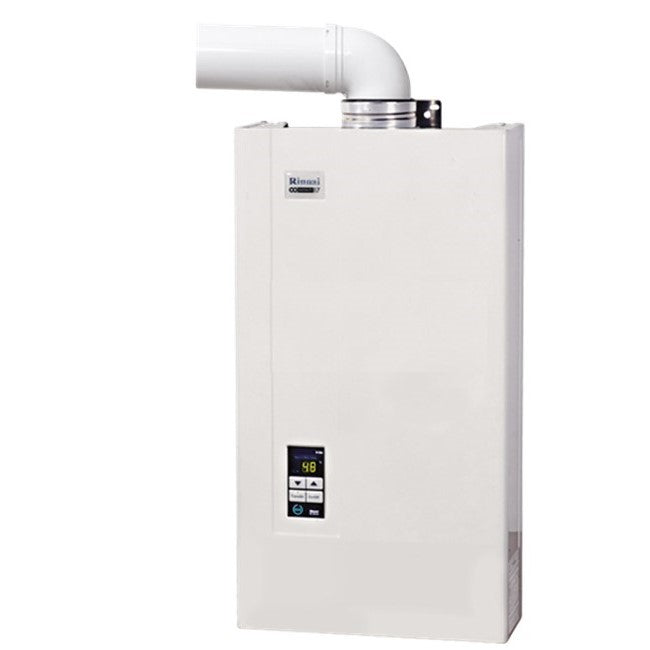 מחמם מים בגז 17 ליטר פנימי כולל ארובה Rinnai