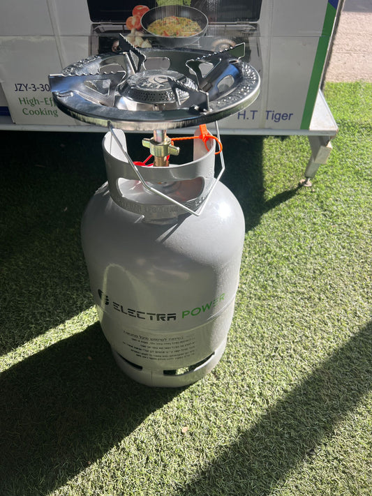 מיכל גז מלא 5 ק"ג כולל ראש כירה