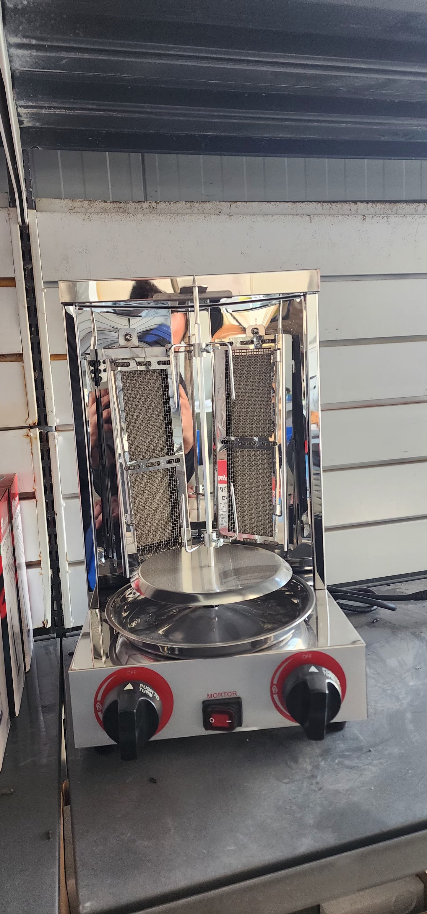 מכונת שווארמה שני מבערים גז