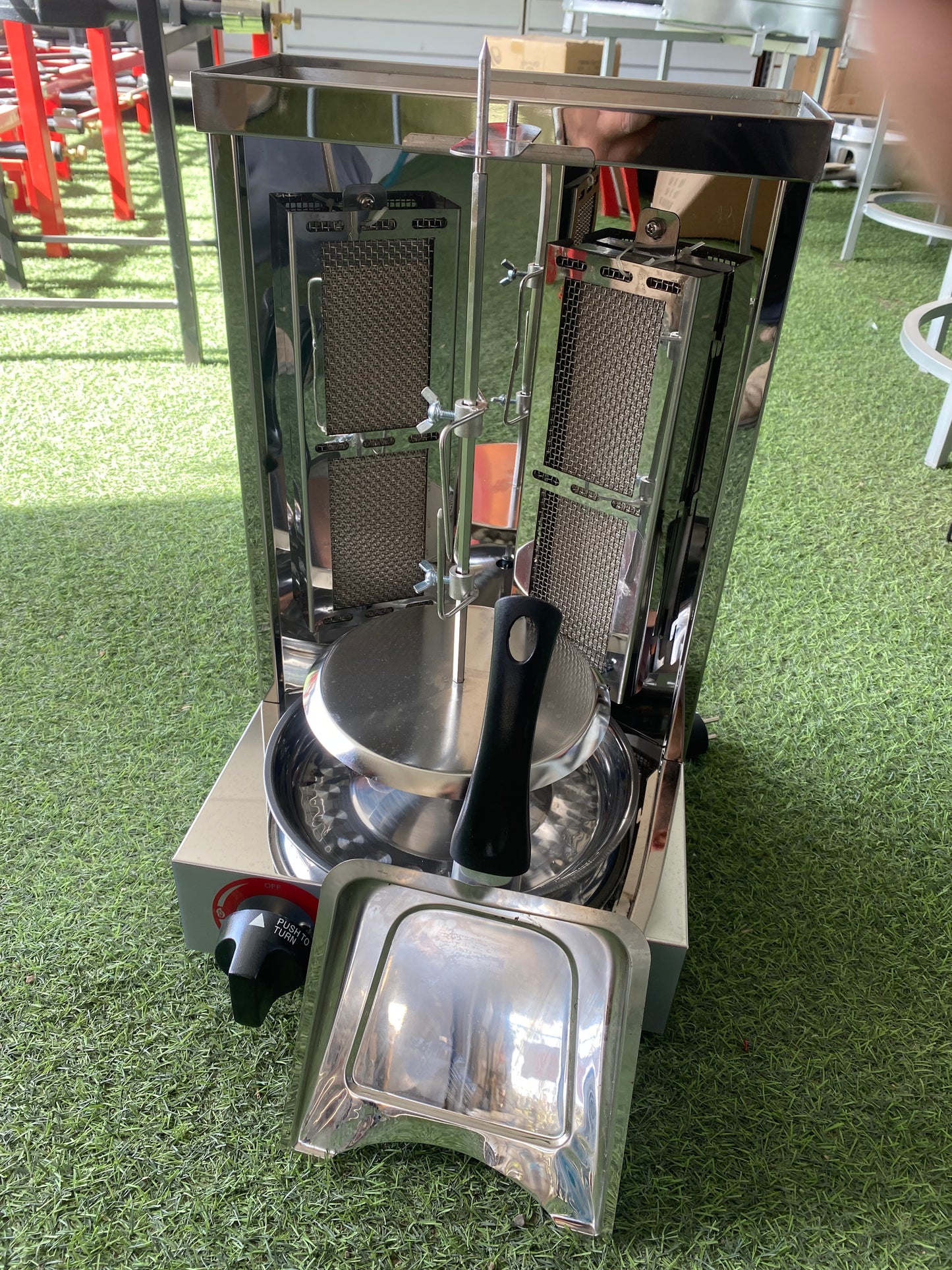 מכונת שווארמה שני מבערים גז