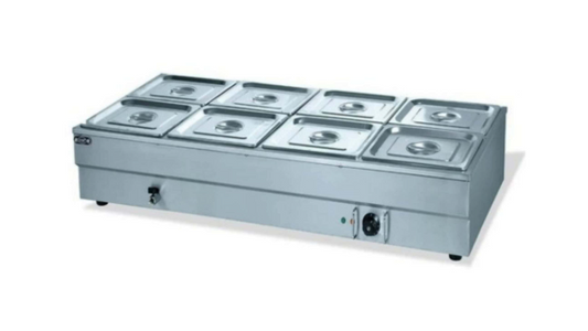 בן מארי 8 תאים מקצועי (חום רטוב) – תחנת הגשה ענקית